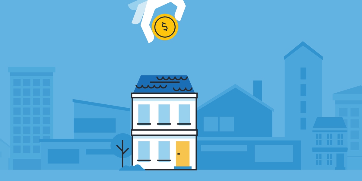 Animated property management house scene
